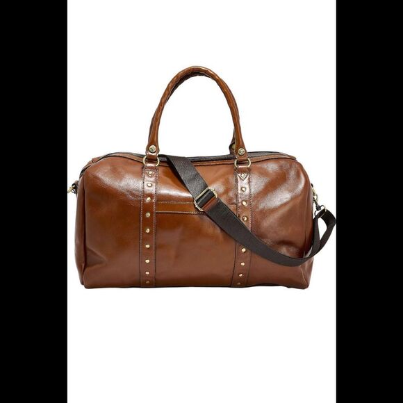 Patricia Nash Milano Leather Weekender Tan